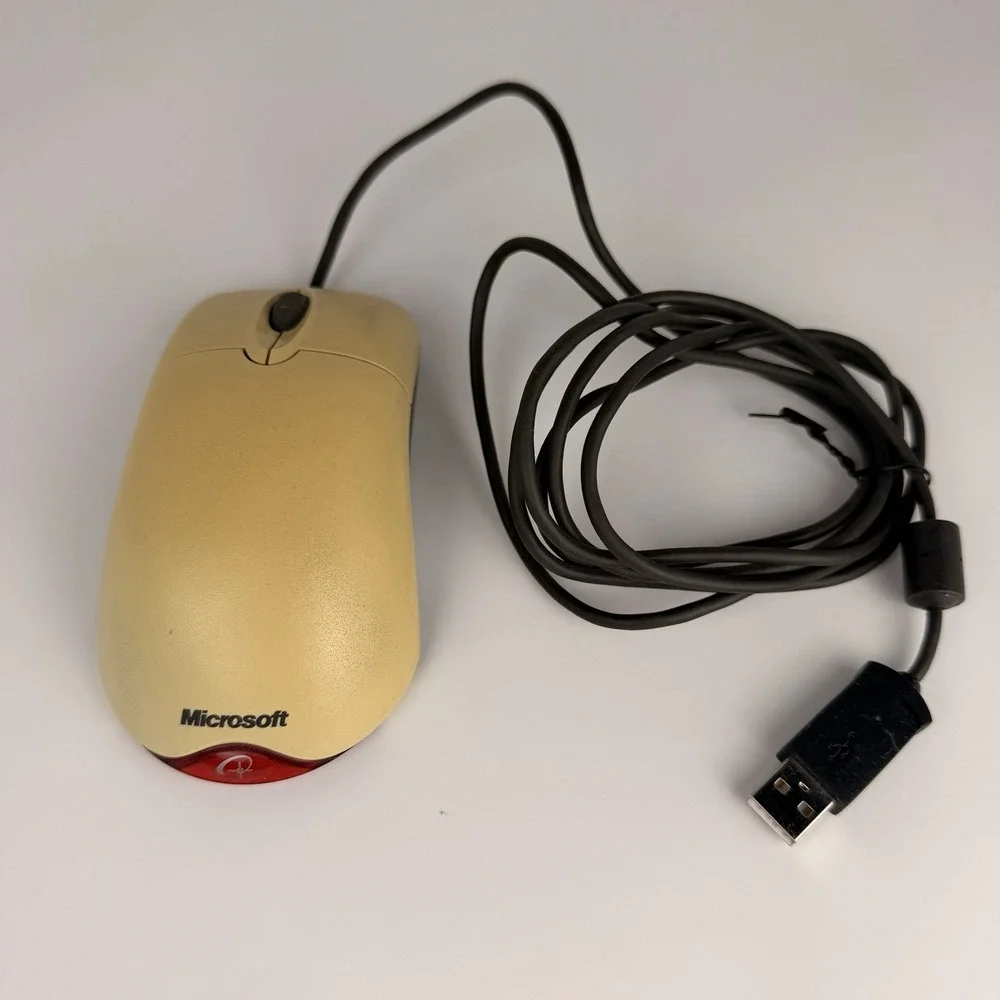 Microsoft Wheel Mouse Optical USB PS/2‎ Compatible Tested Working Vintage